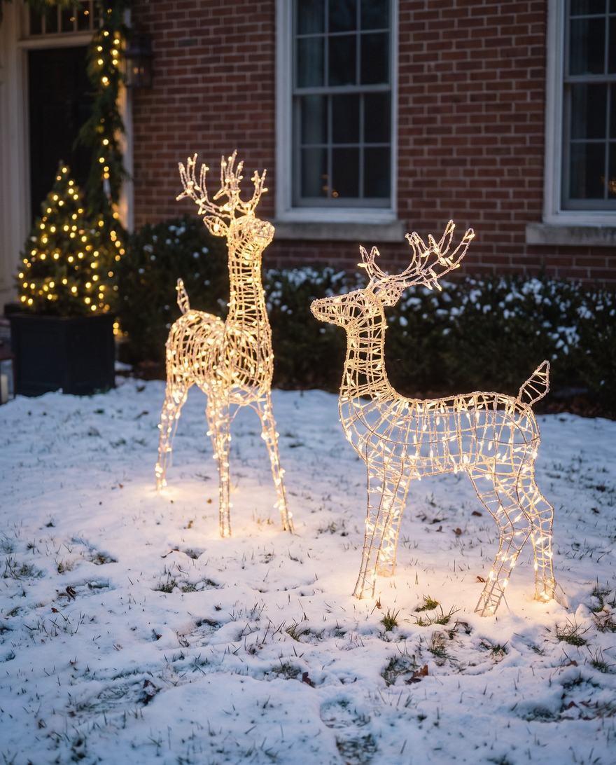 The reindeer on the right lawn.