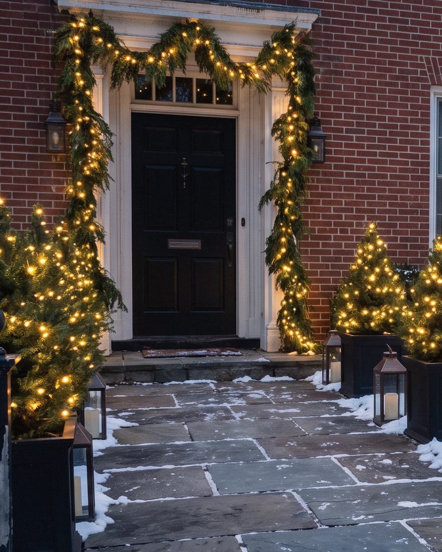 A closer view of Front Walk Processional