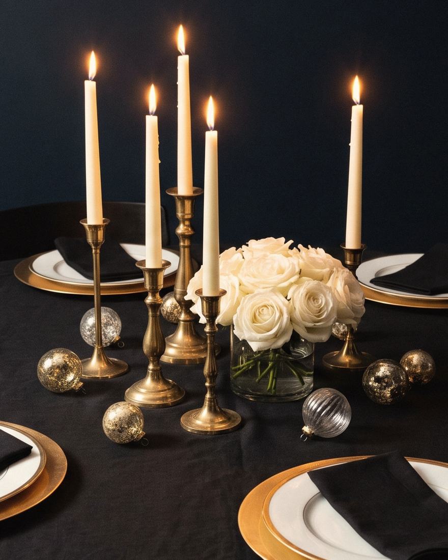 A closer view of The Midnight Gilt Table