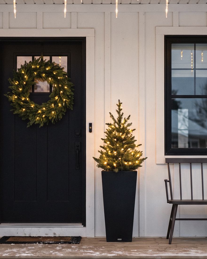 A closer view of The Modern Farmhouse Porch