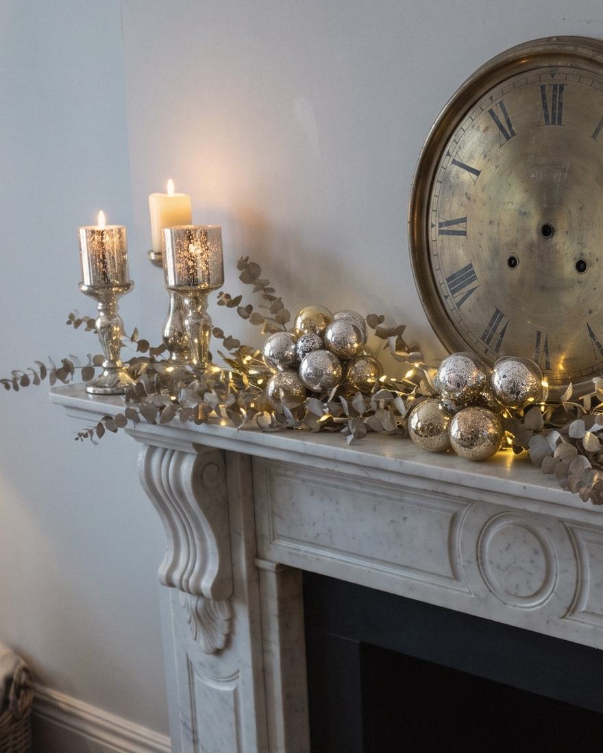 A closer view of The Countdown Mantel
